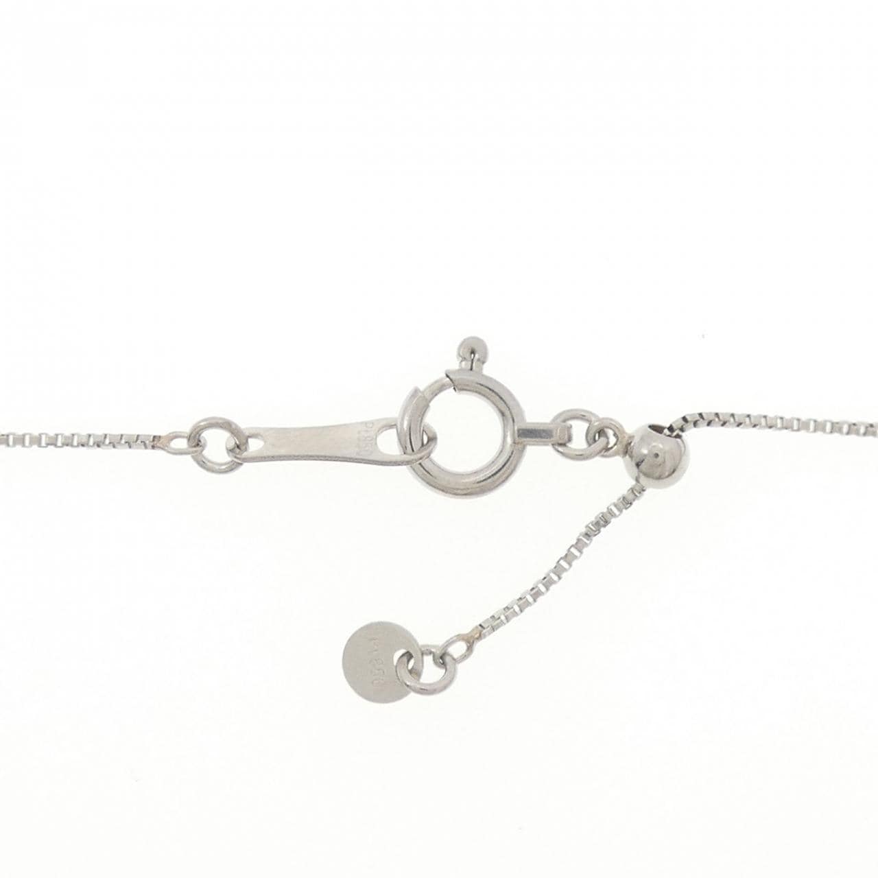 PT900/PT850 フラワー ガーネット ネックレス 1.04CT