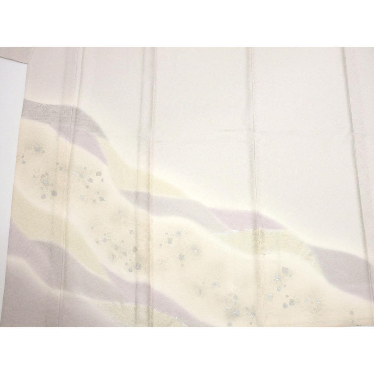【新品】単衣　訪問着　銀彩加工ボカシ染