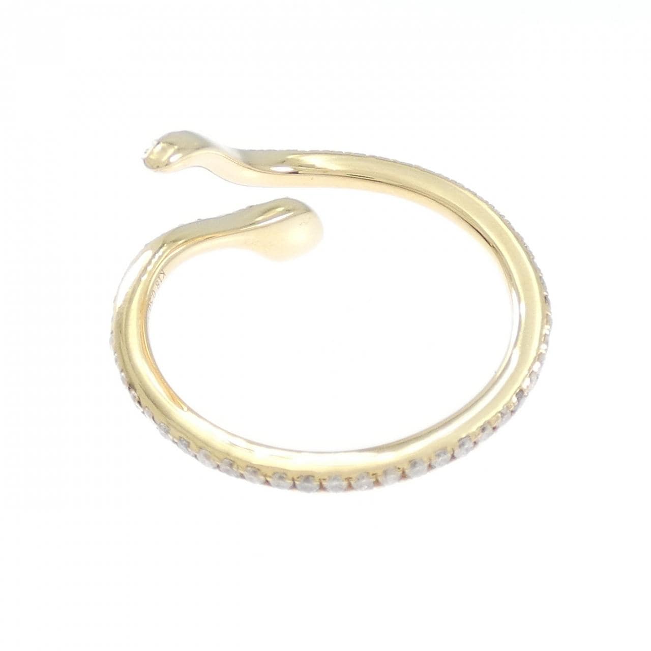 K18YG スネーク ダイヤモンド リング 0.50CT