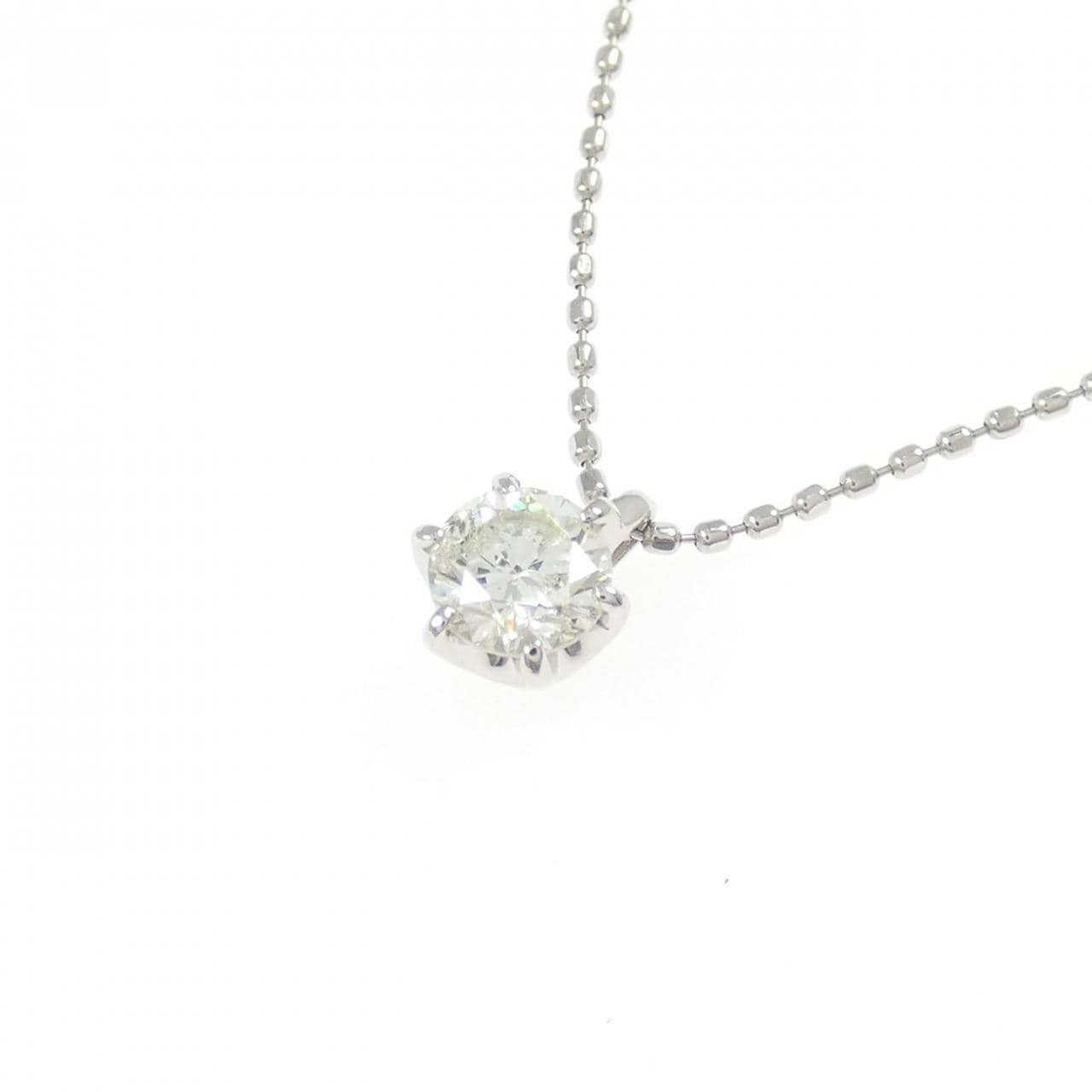 PT900/PT850 ソリティア ダイヤモンド ネックレス 0.33CT