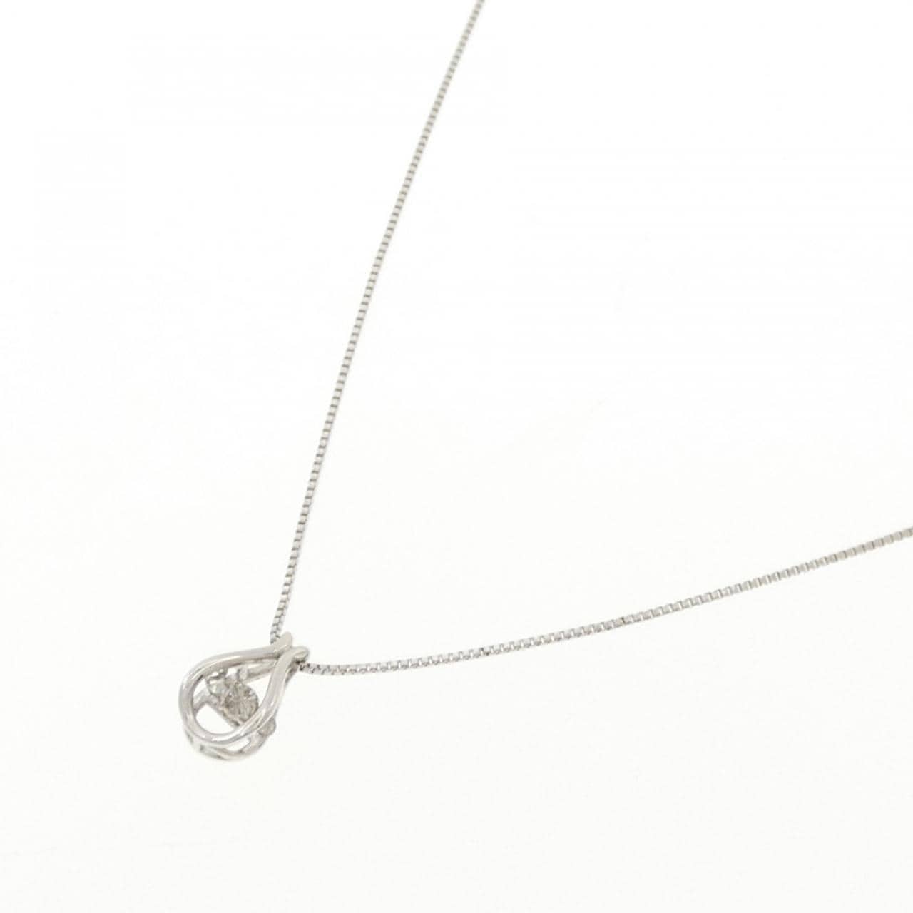 K18WG ダイヤモンド ネックレス 0.03CT