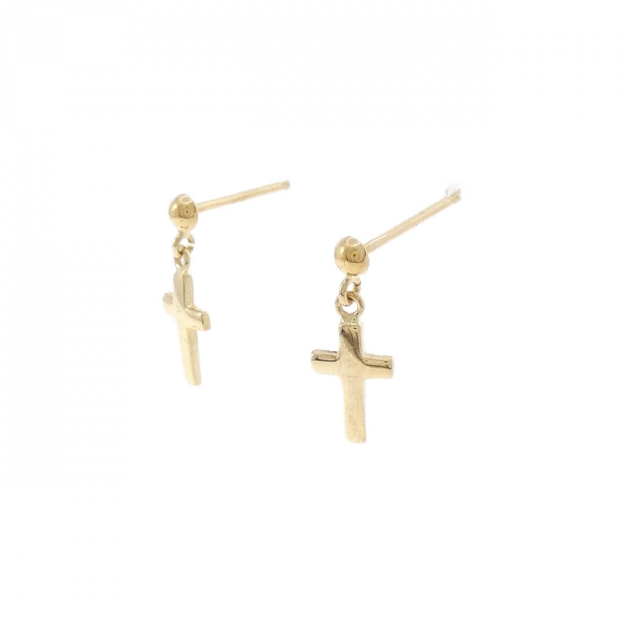 K18YG クロス ピアス