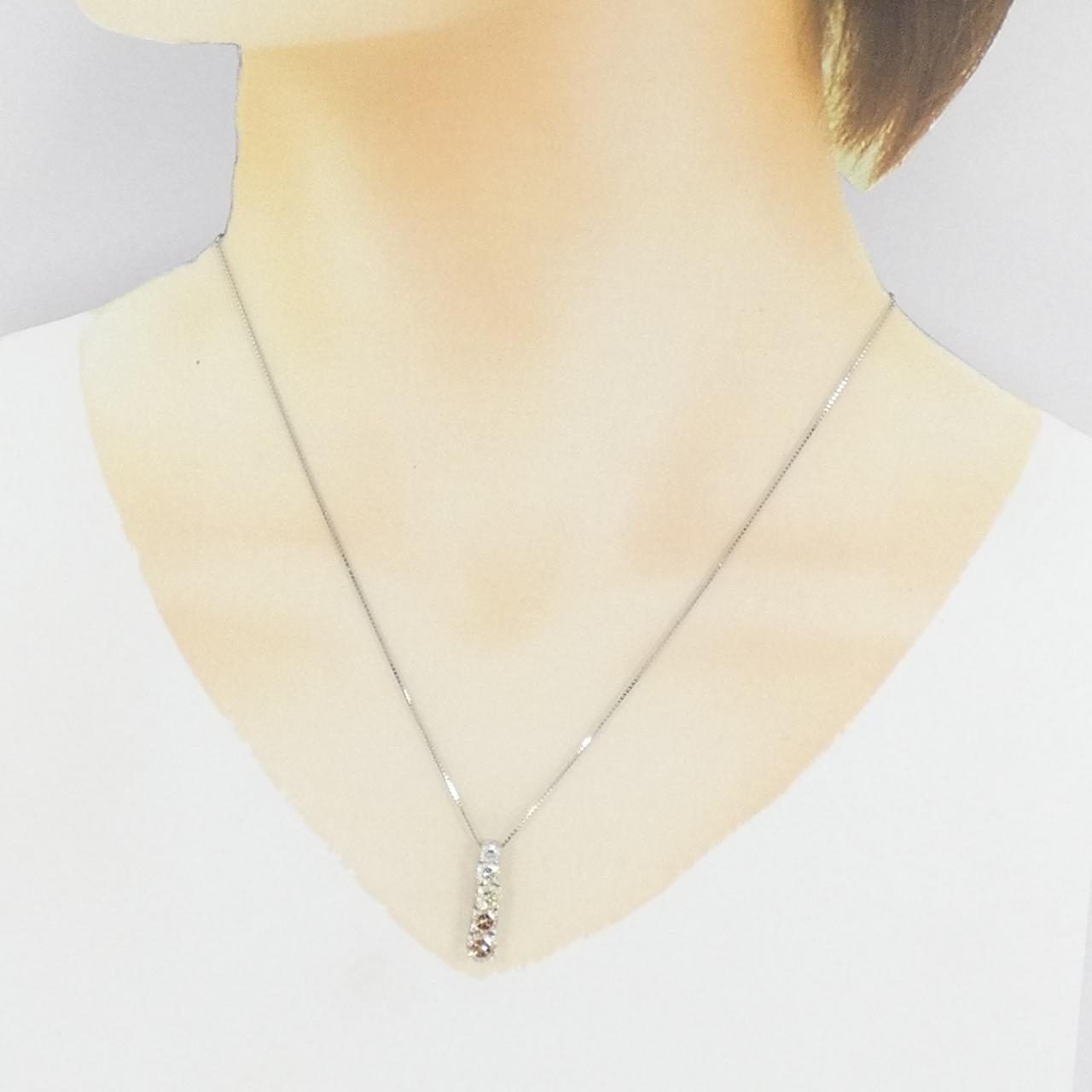 PT950/PT850 ダイヤモンド ネックレス 1.50CT