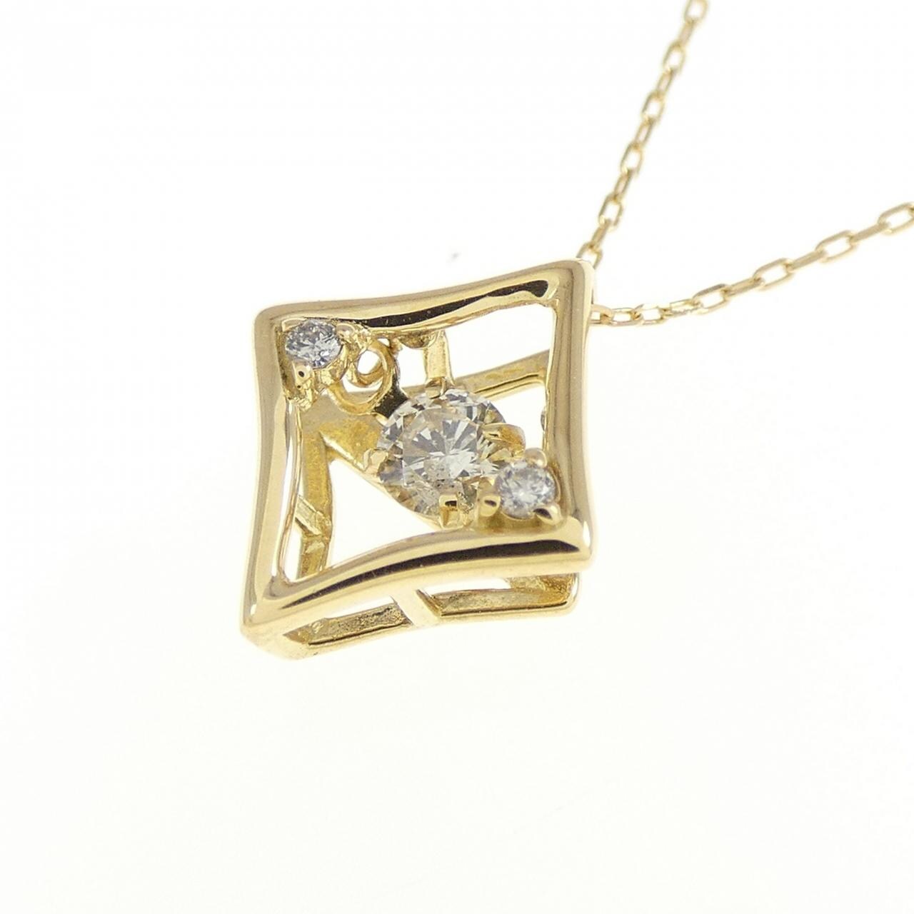 K18YG ダイヤモンド ネックレス 0.10CT