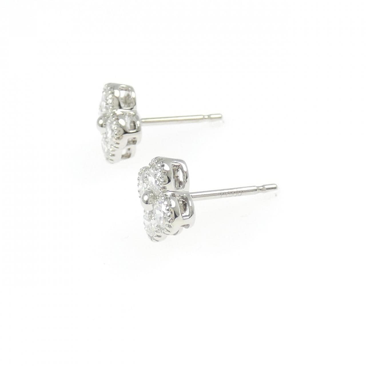 PT900 フラワー ダイヤモンド ピアス 1.032CT