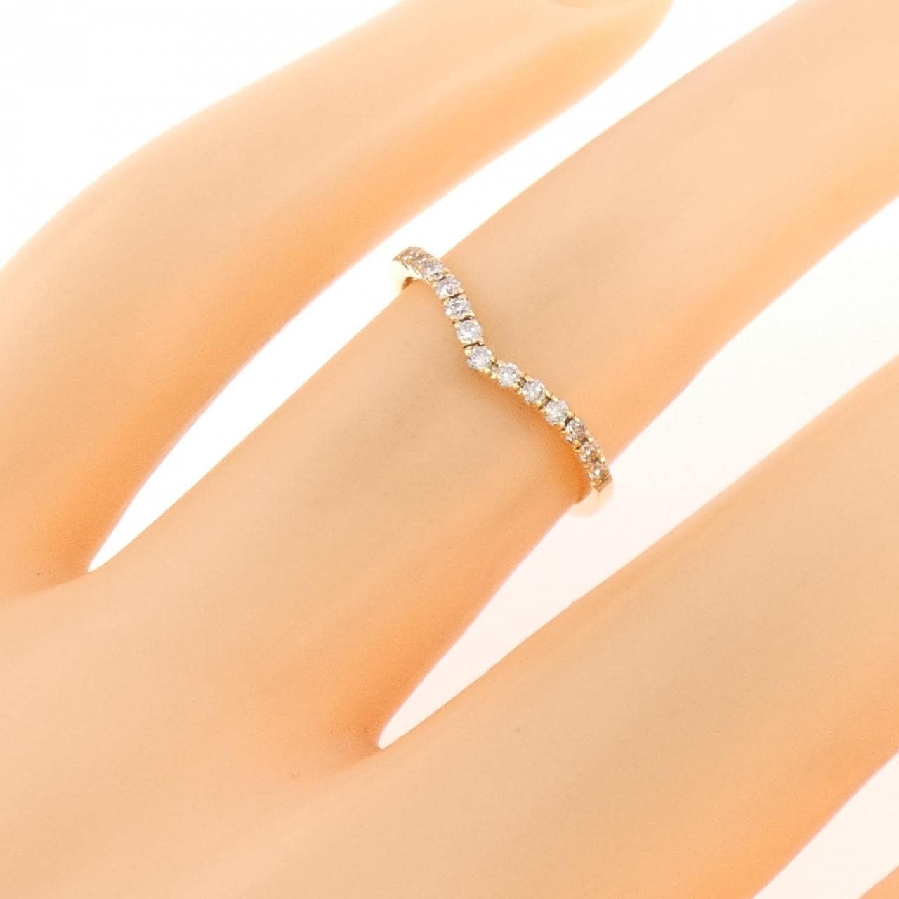 K18YG ダイヤモンド リング 0.12CT