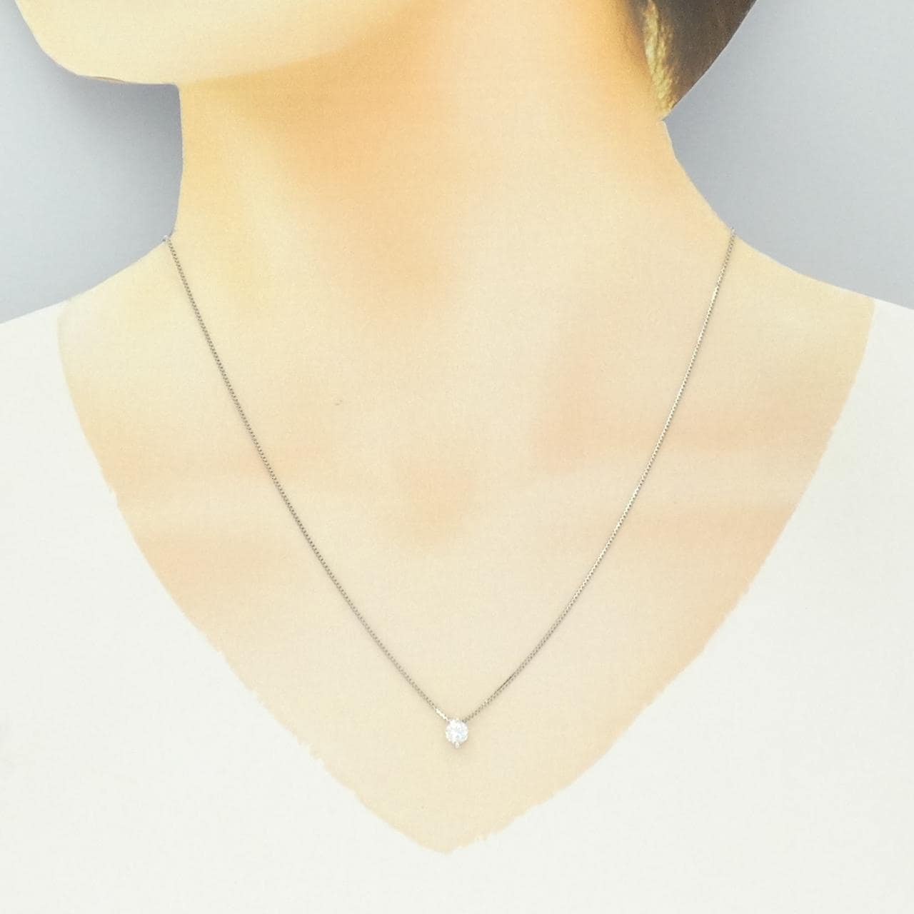 PT850 ダイヤモンド ネックレス 0.30CT D IF EXT
