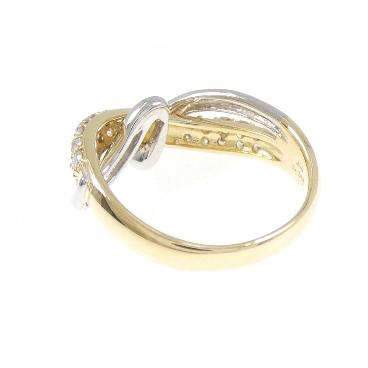 K18YG/PT900 ダイヤモンド リング 0.50CT