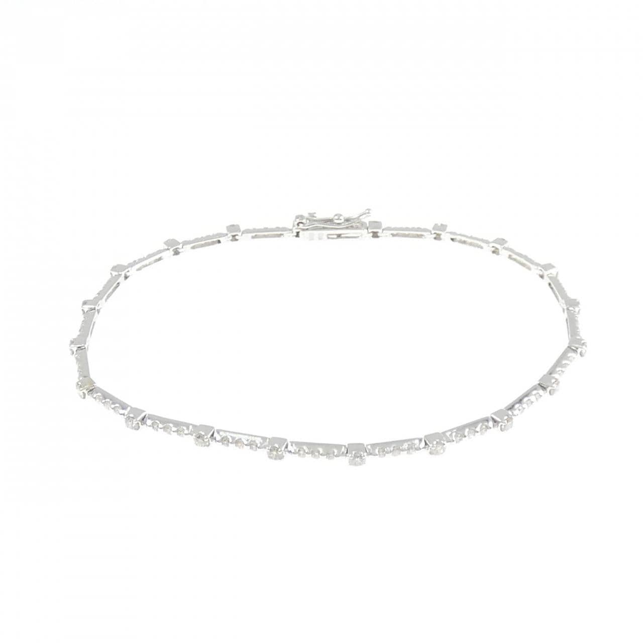 K18WG ダイヤモンド ブレスレット 1.06CT