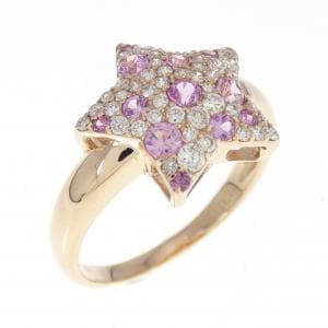 K18PG サファイヤ リング 0.37CT