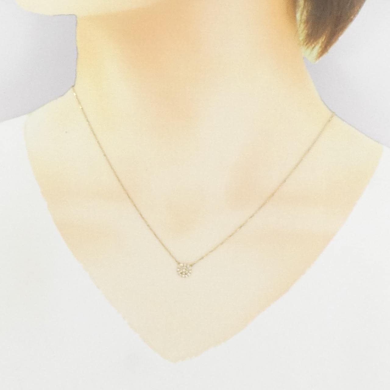 アーカー ピース パヴェ ネックレス 0.07CT