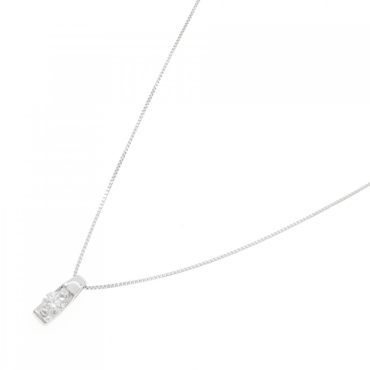 K18WG ダイヤモンド ネックレス 0.157CT