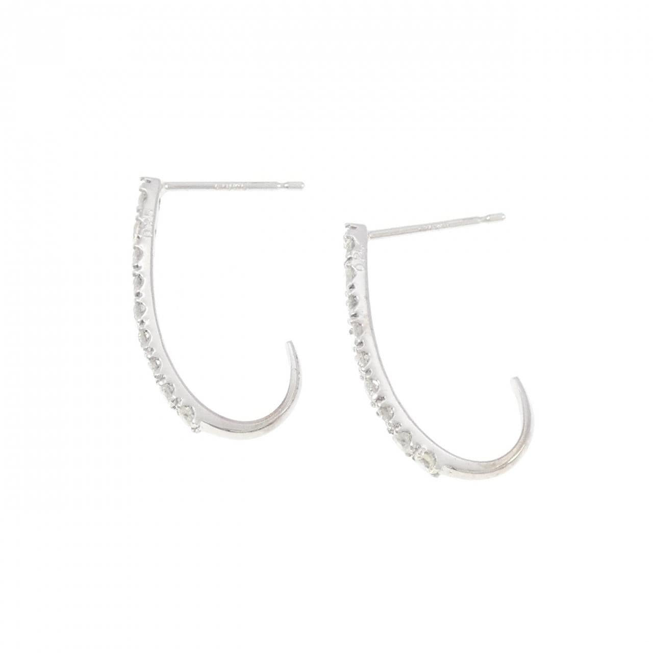 K18WG ダイヤモンド ピアス 0.50CT
