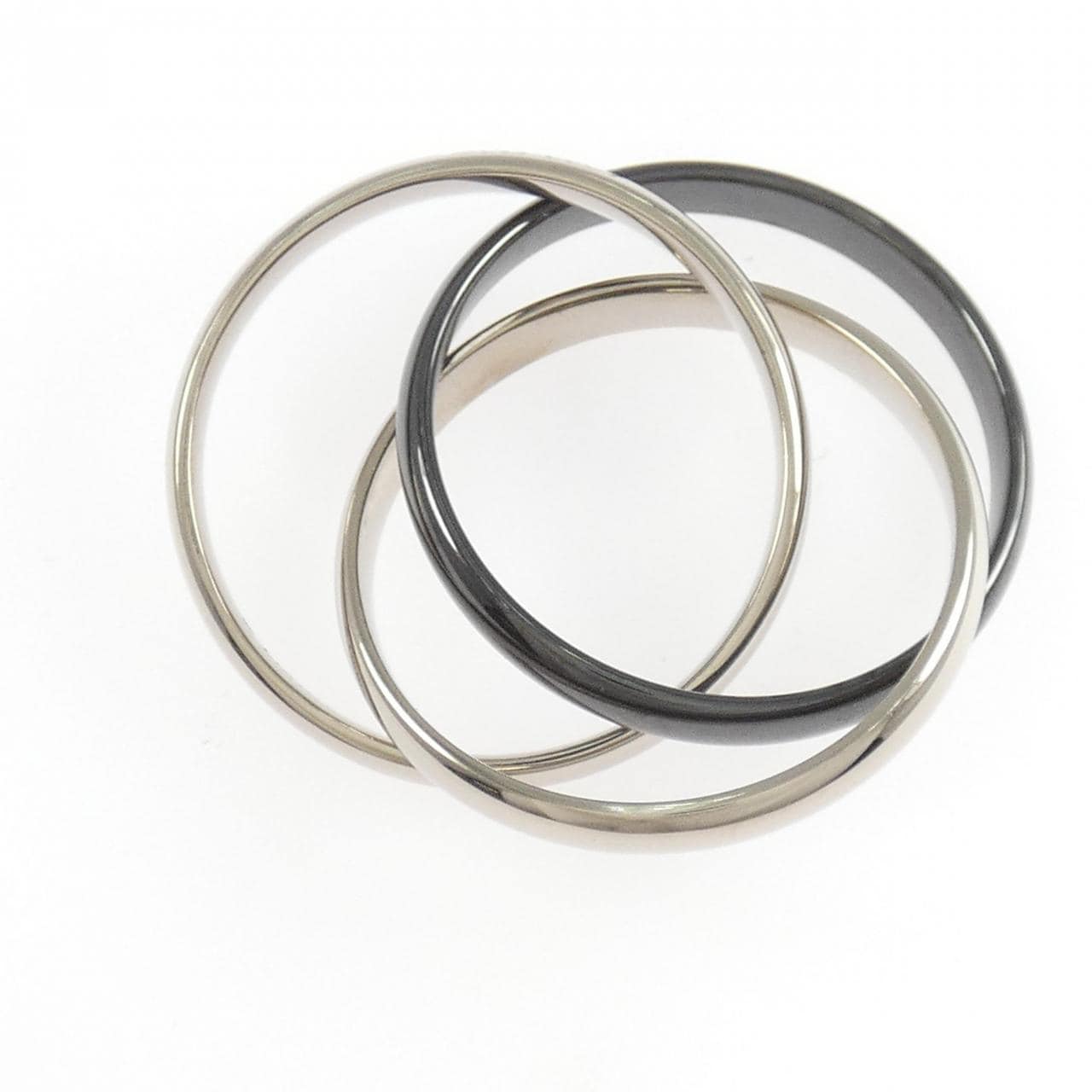 カルティエ トリニティ ブラック&ホワイト リング