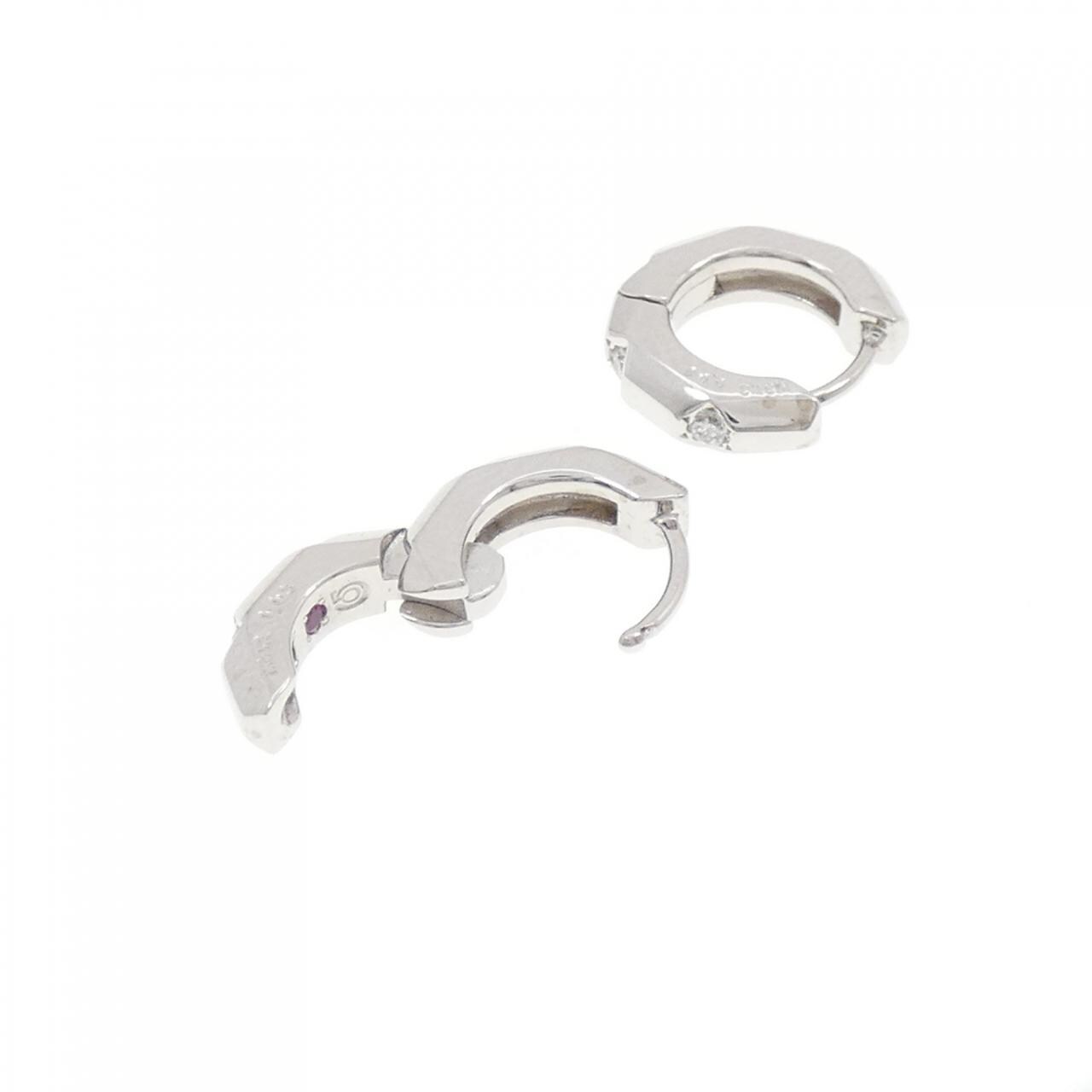 K18WG ダイヤモンド ピアス 0.06CT