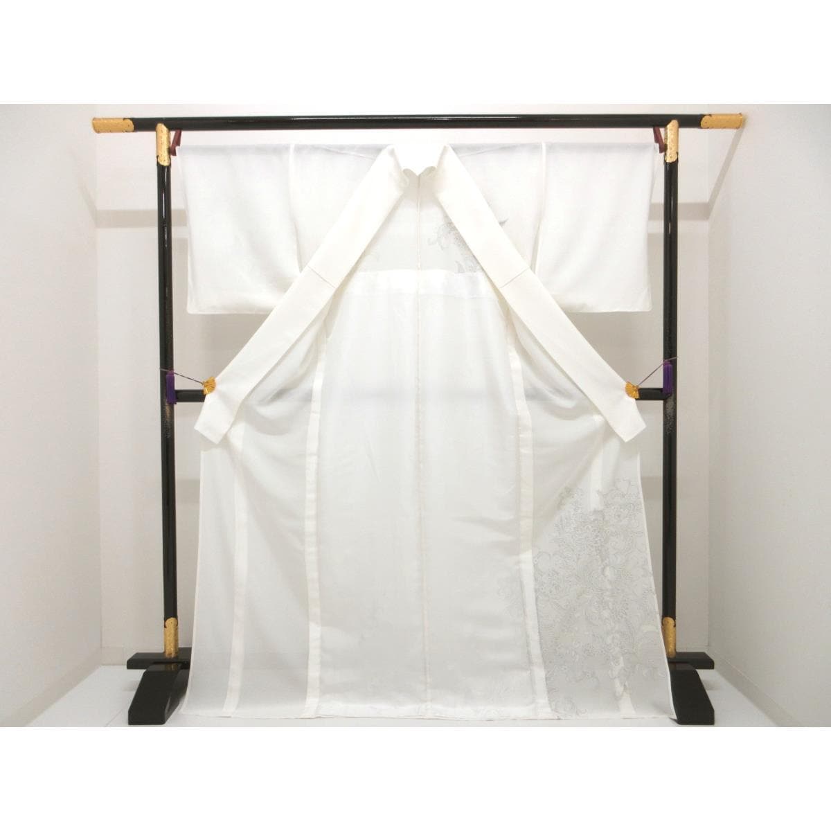 【未使用品】単衣　絽織訪問着　銀彩加工