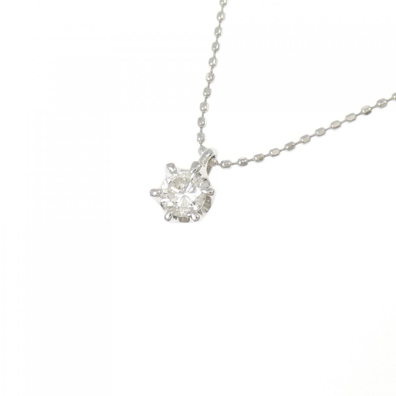 PT/PT850 ソリティア ダイヤモンド ネックレス 0.18CT