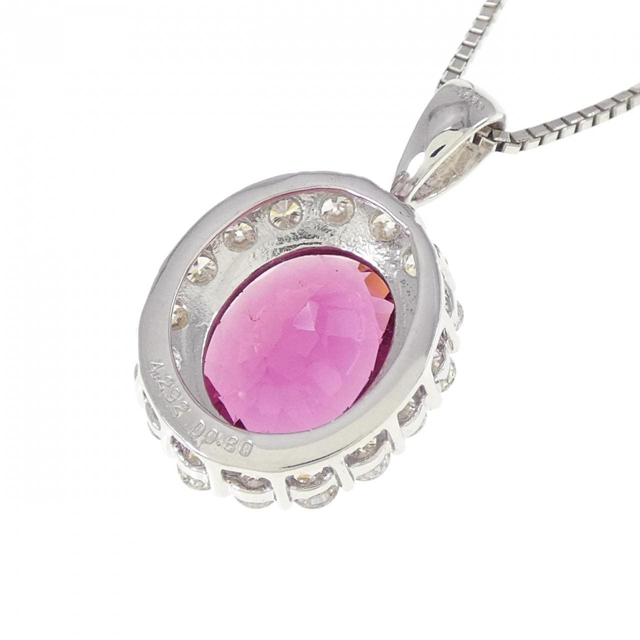 [Remake] PT Rubellite Tourmaline Necklace 4.292CT