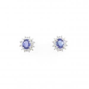 PT サファイヤ ピアス 0.61CT