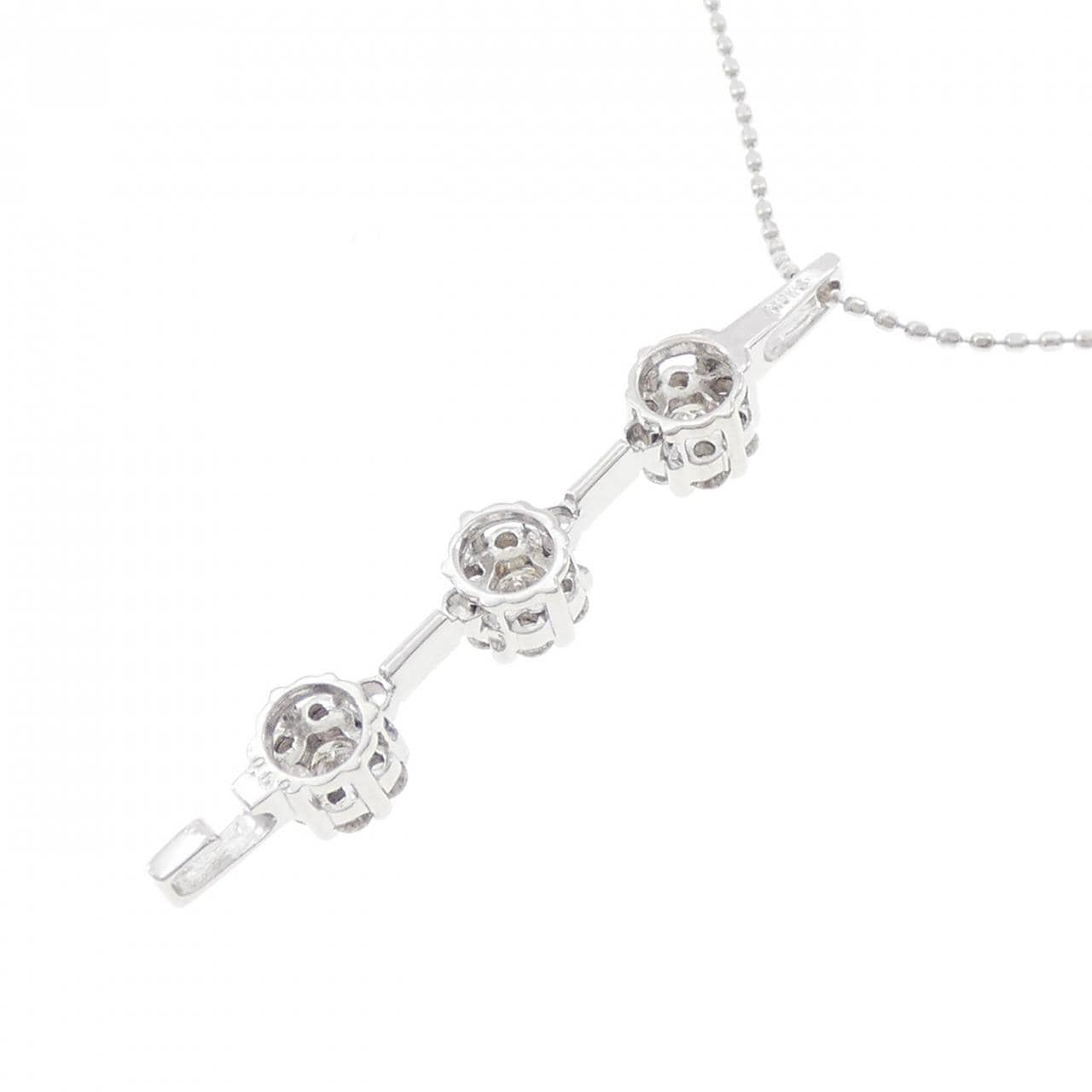 K18WG 2WAY ダイヤモンド ネックレス 0.50CT
