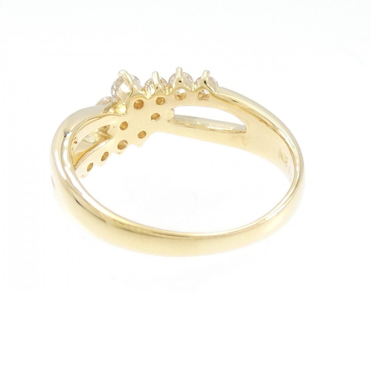 K18YG フラワー ダイヤモンド リング 0.50CT