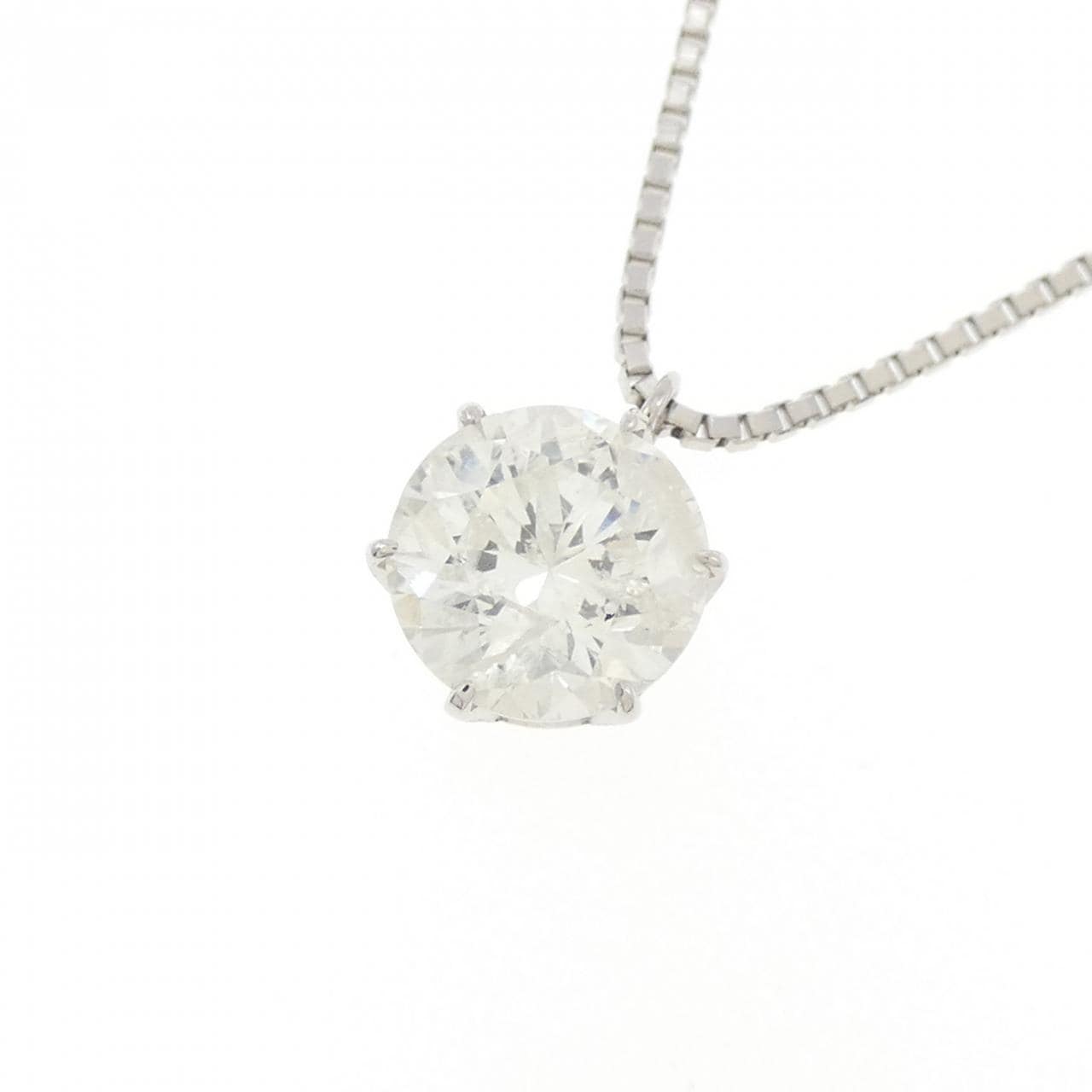 PT900/PT850 ソリティア ダイヤモンド ネックレス 1.026CT