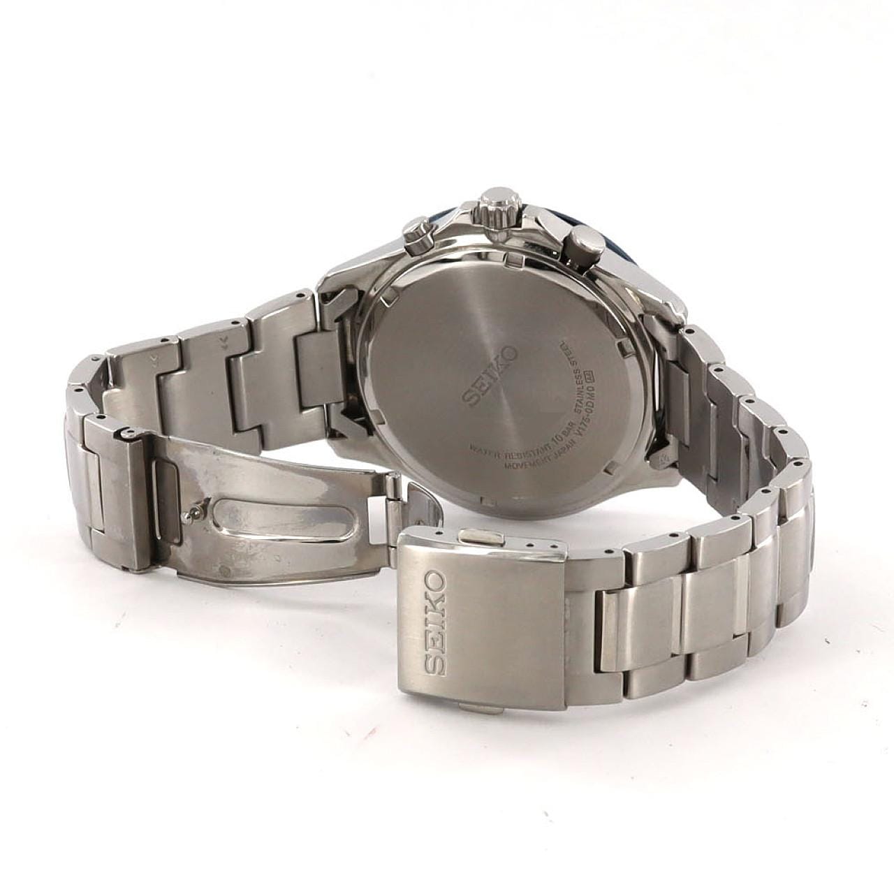 セイコー クロノグラフ V175-0DM0/SSC495P1 SS ソーラークォーツ