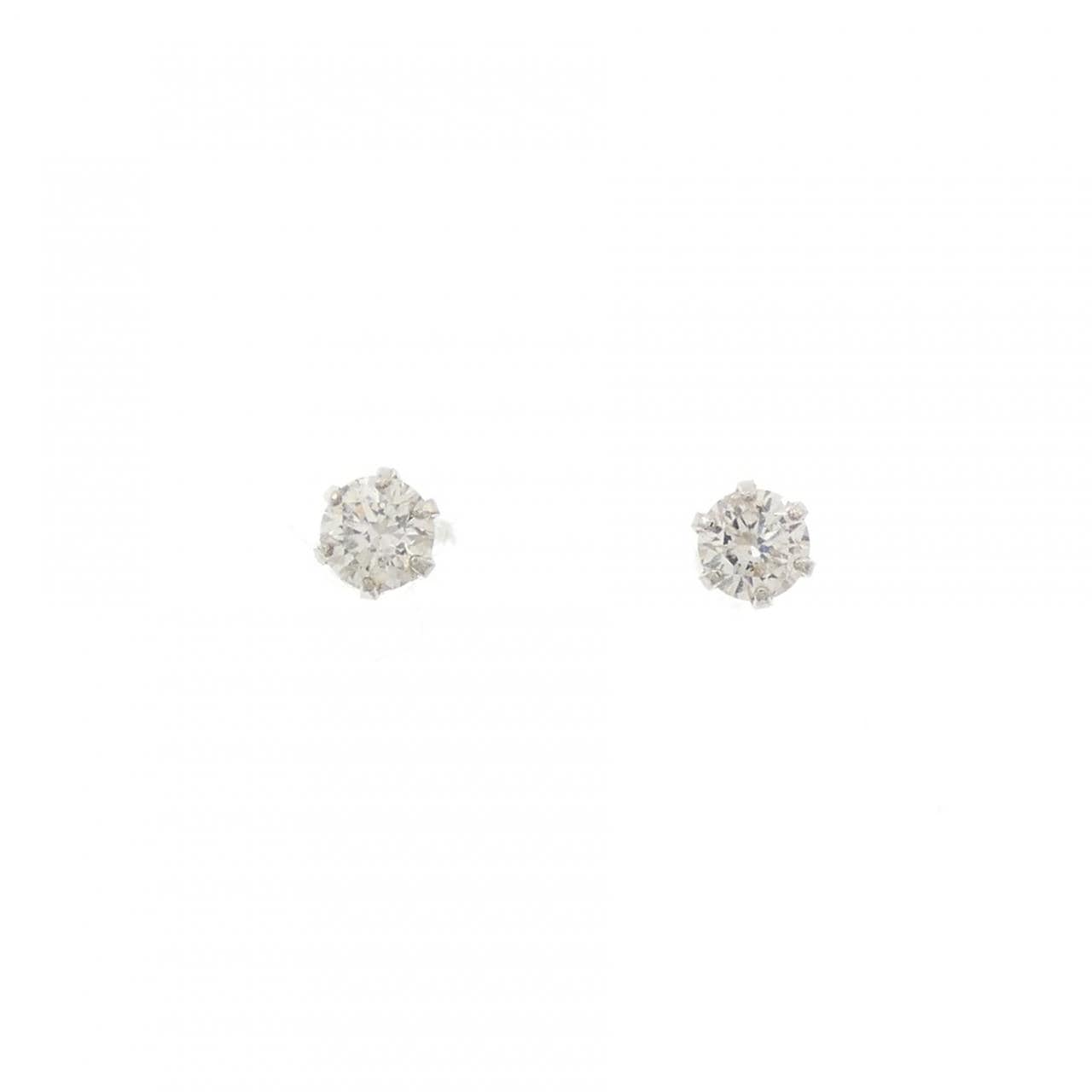 PT900 ソリティア ダイヤモンド ピアス 0.20CT