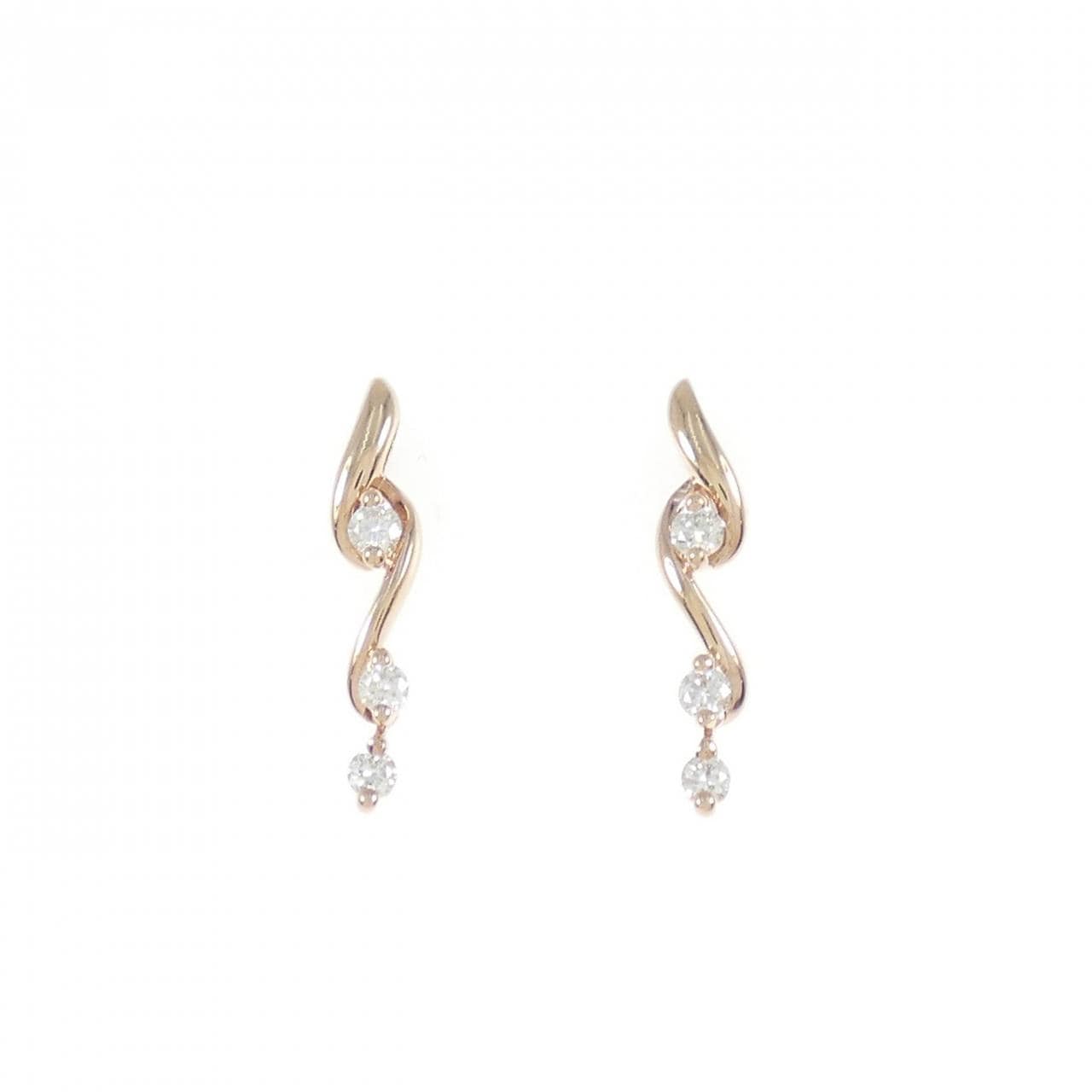 K18PG Diamond earrings 0.30CT