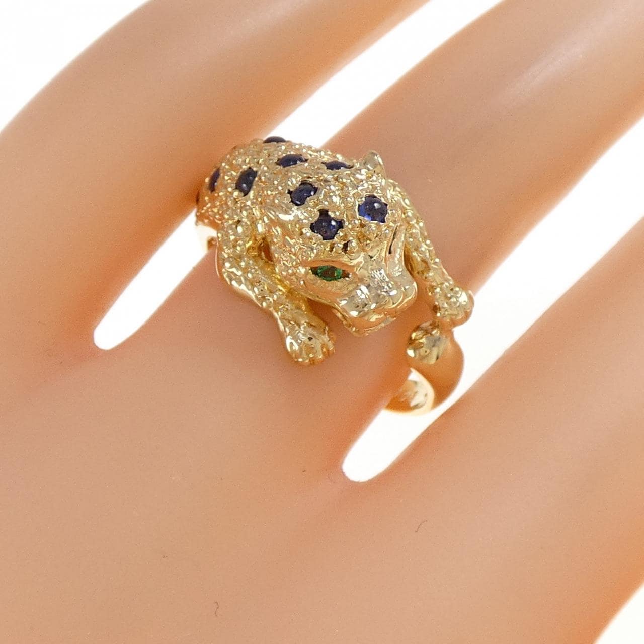 K18YG サファイヤ リング 0.48CT