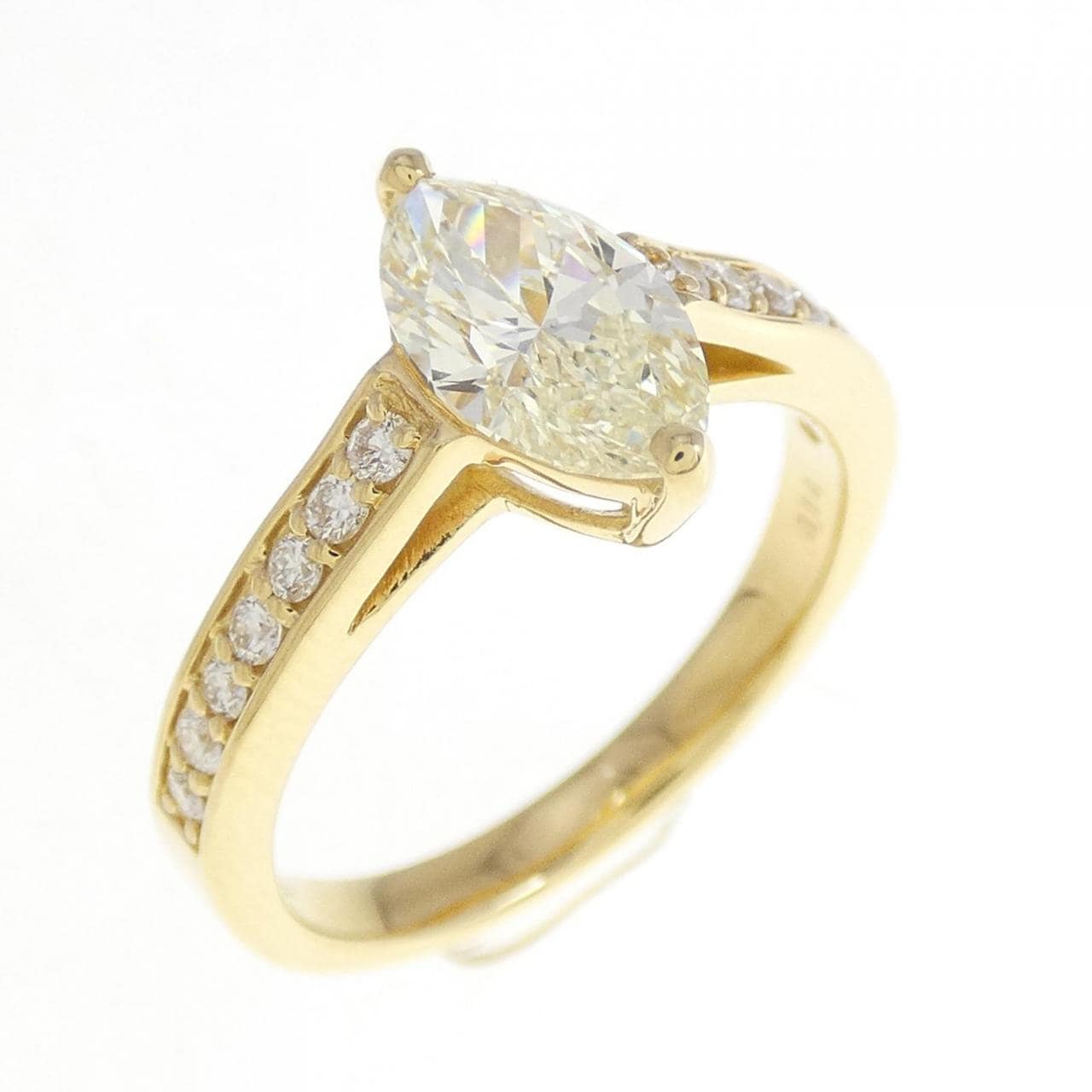 [Remake] K18YG Diamond Ring 1.031CT VLY VS2 Marquise Cut