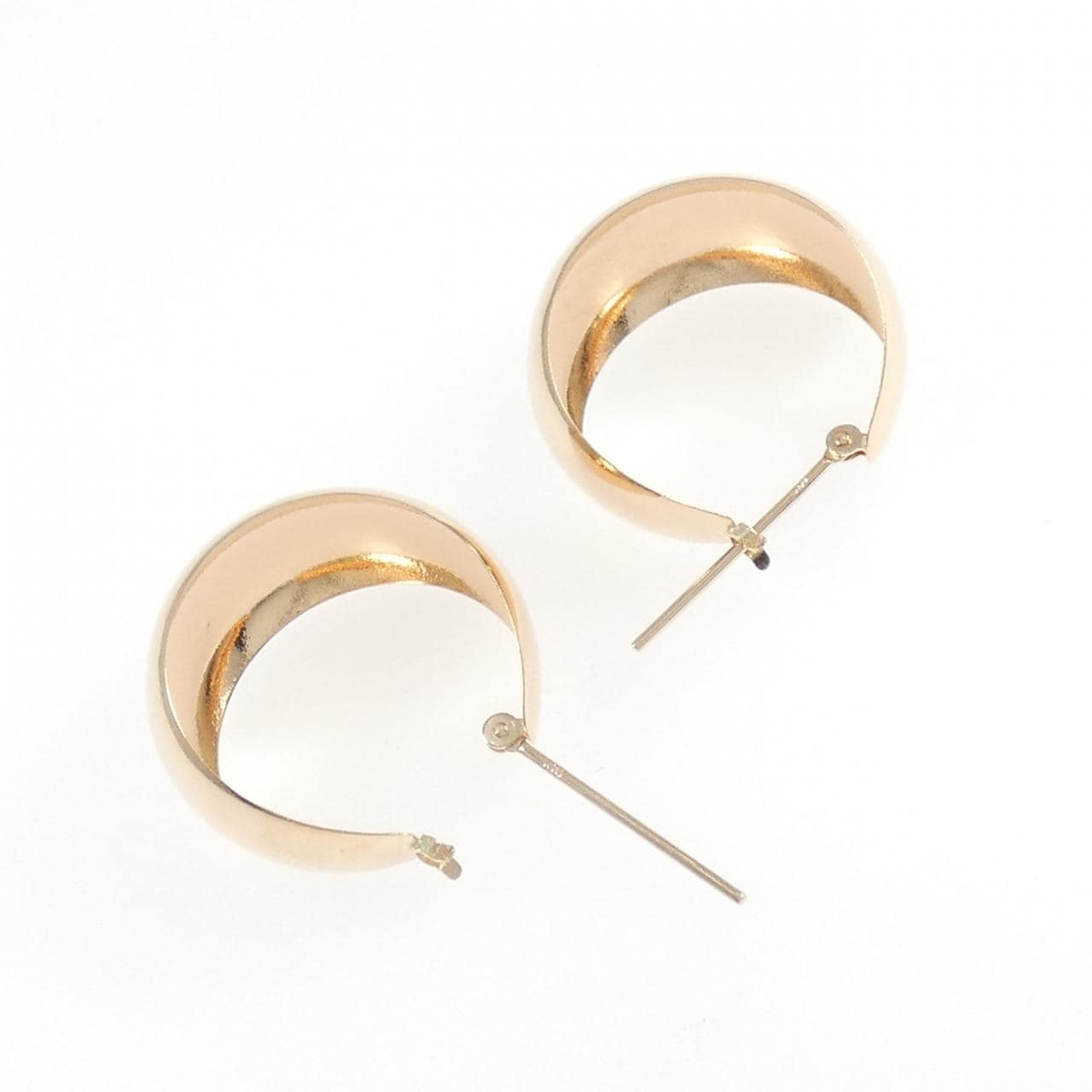 K18PG hoop earrings