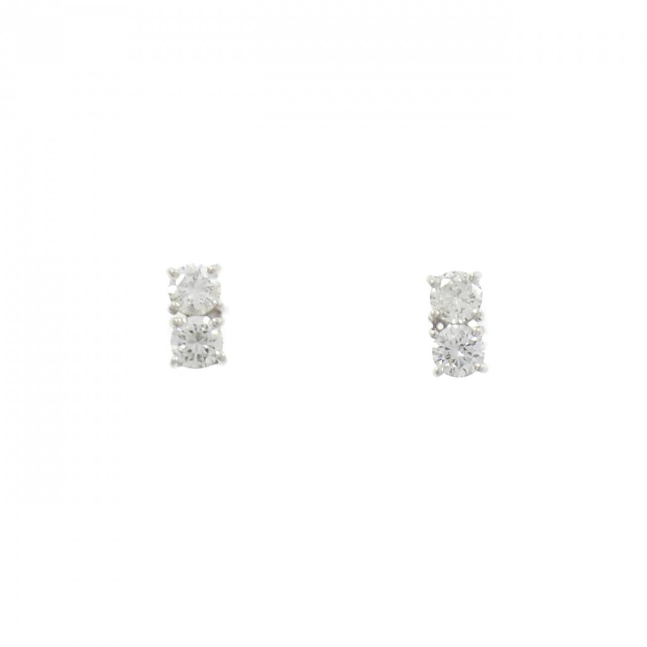 K18WG ダイヤモンド ピアス 0.30CT