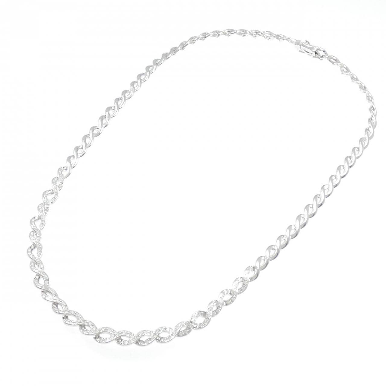 K18WG ダイヤモンド ネックレス 1.00CT