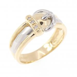 K18YG/PT900 ダイヤモンド リング