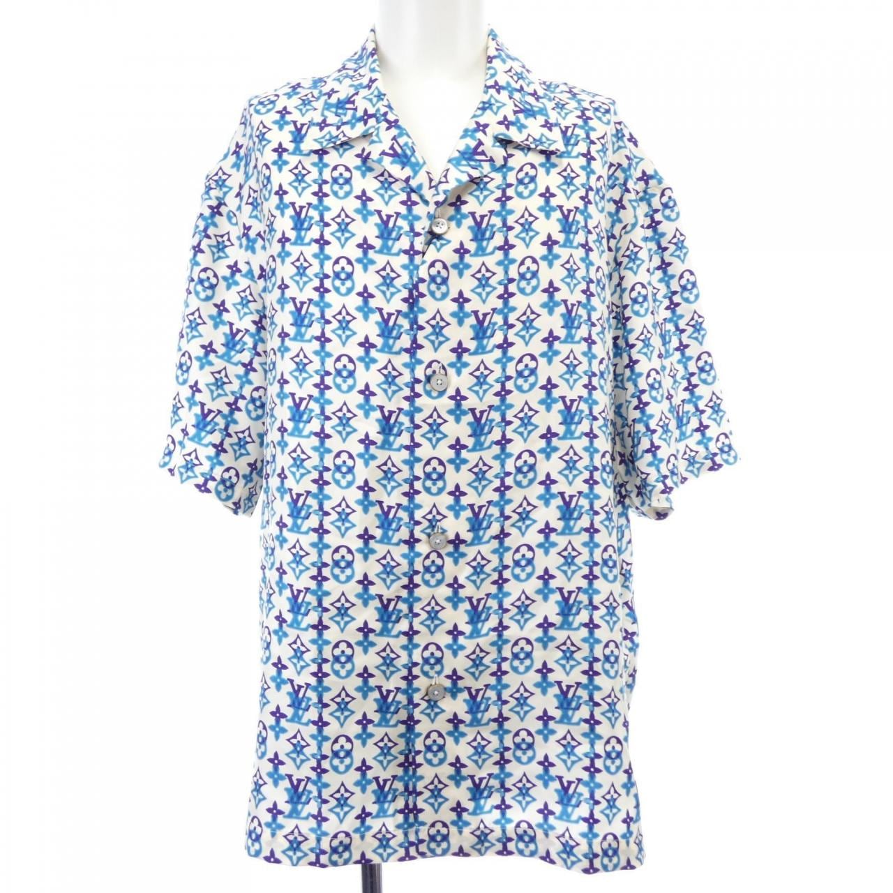 ルイヴィトン LOUIS VUITTON モノグラム･オーバーラップ モチーフ HUS73WUL6 S／Sシャツ