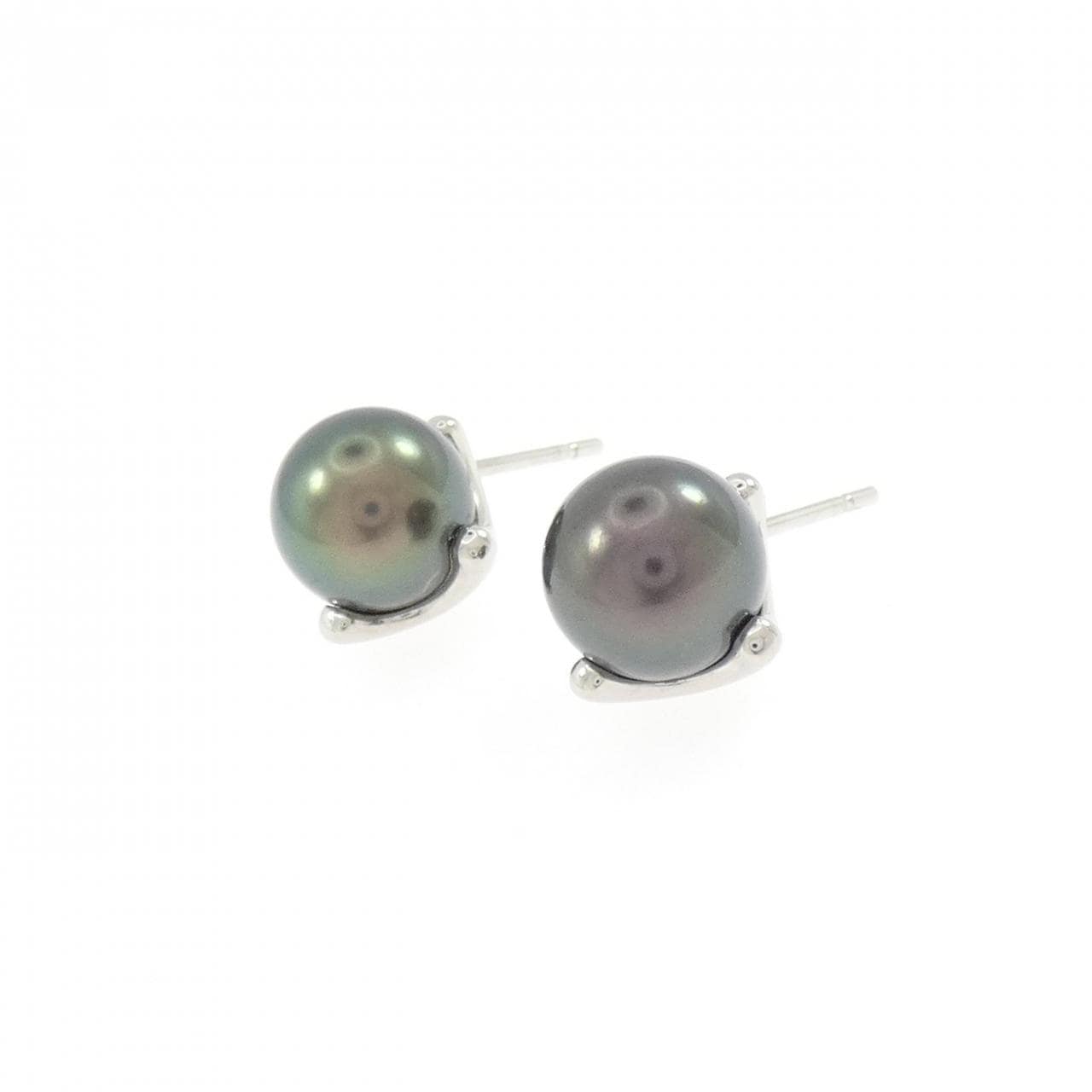 タサキ 黒蝶パール ピアス 9.3mm