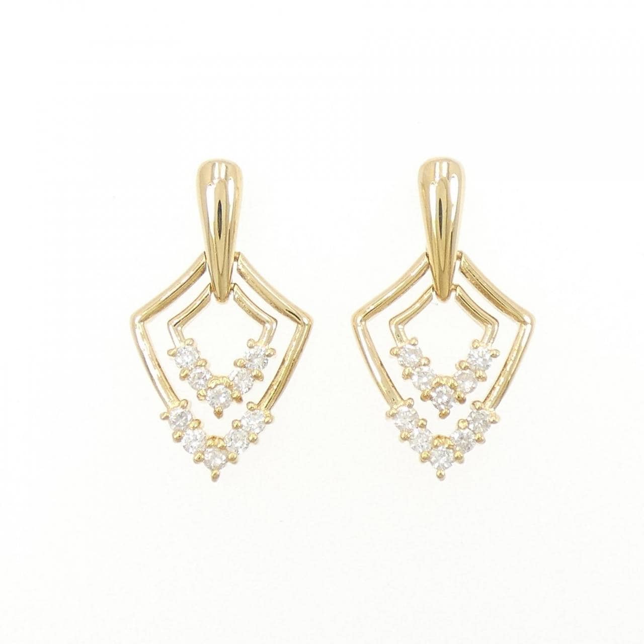 K18YG Diamond earrings 0.34CT