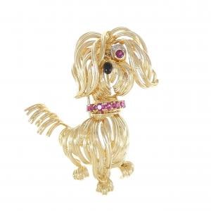 [vintage] Van Cleef & Arpels Dog Ruby Brooch