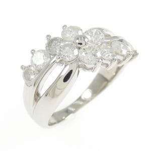 PT900 フラワー ダイヤモンド リング 1.00CT