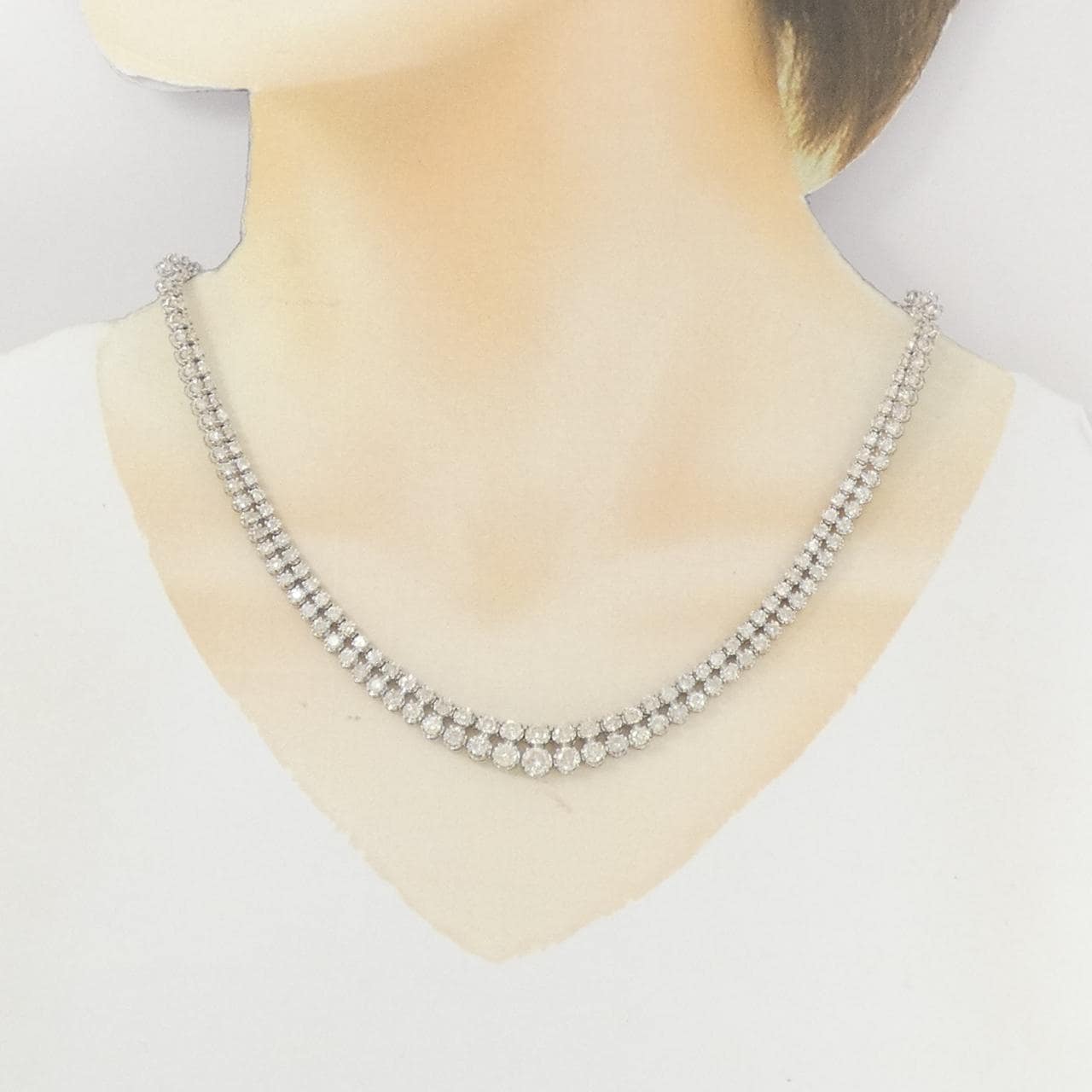 PT850 ダイヤモンド ネックレス 10.10CT