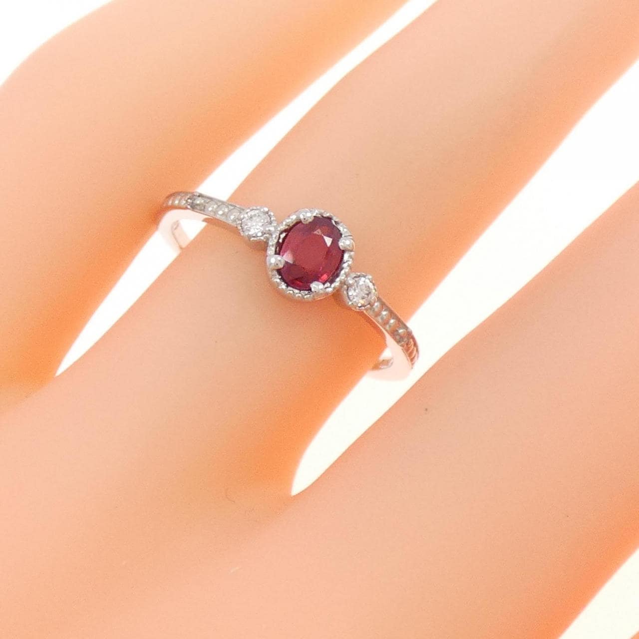 【新品】PT ルビー リング 0.24CT