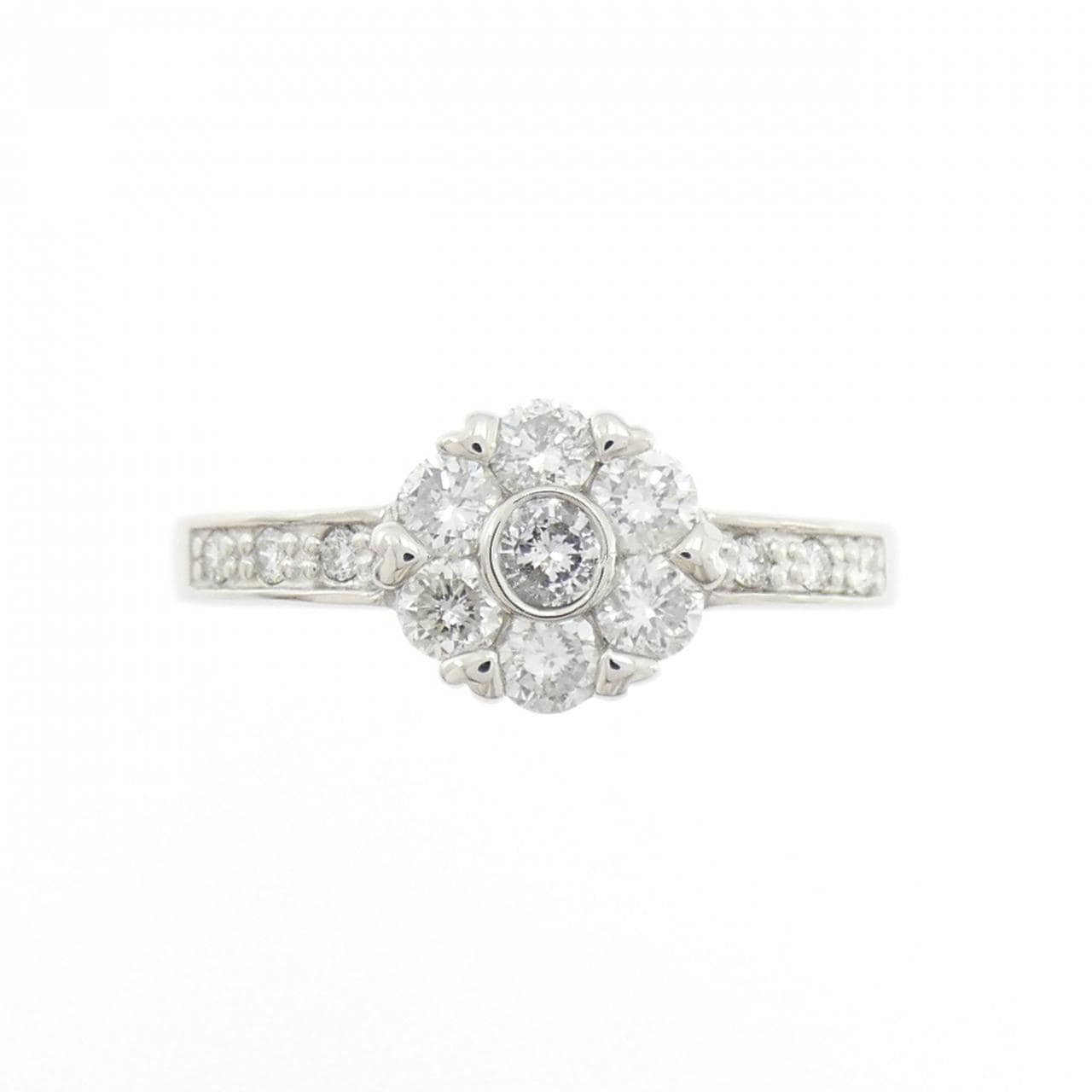 PT900 フラワー ダイヤモンド リング 0.56CT