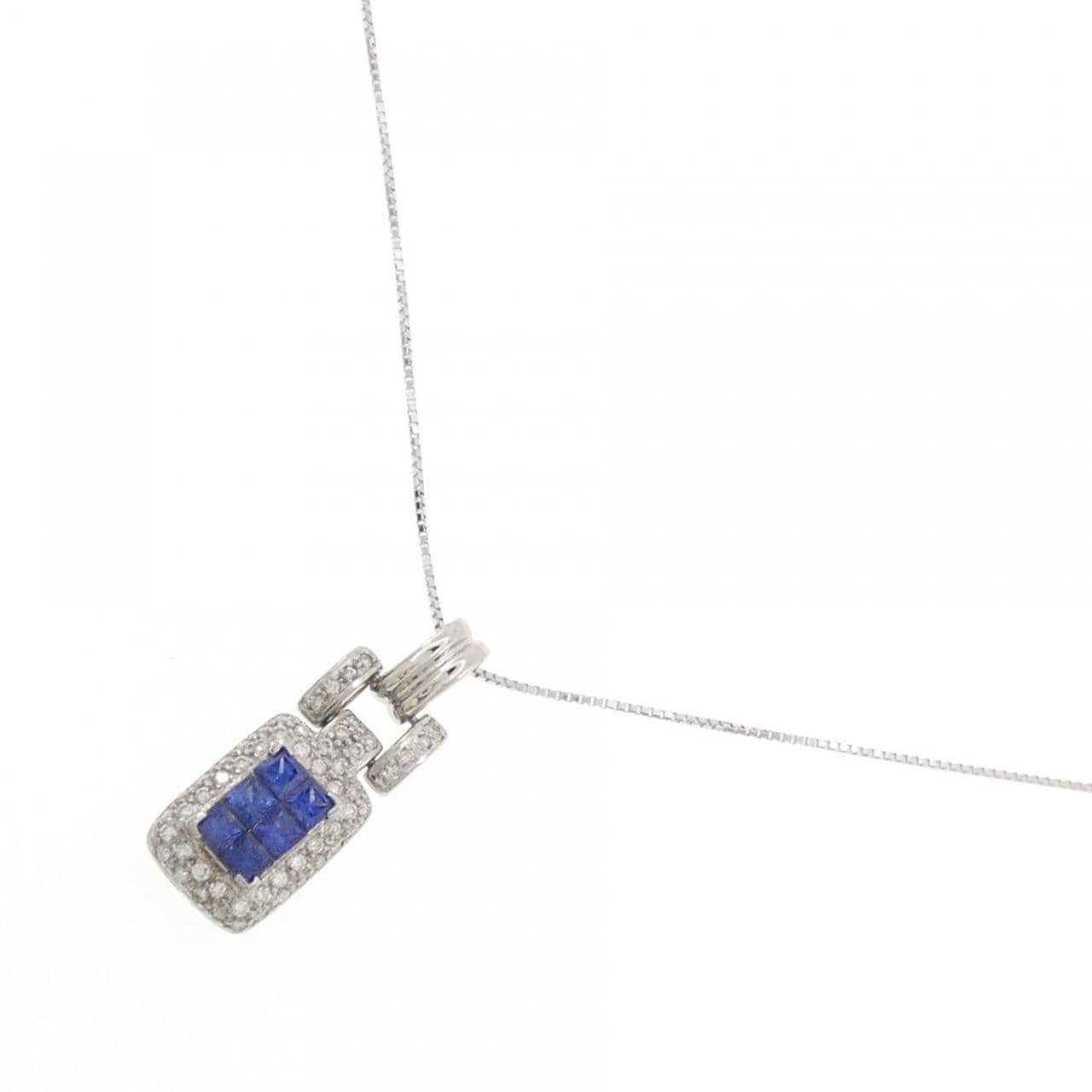 K18WG サファイヤ ネックレス 1.00CT