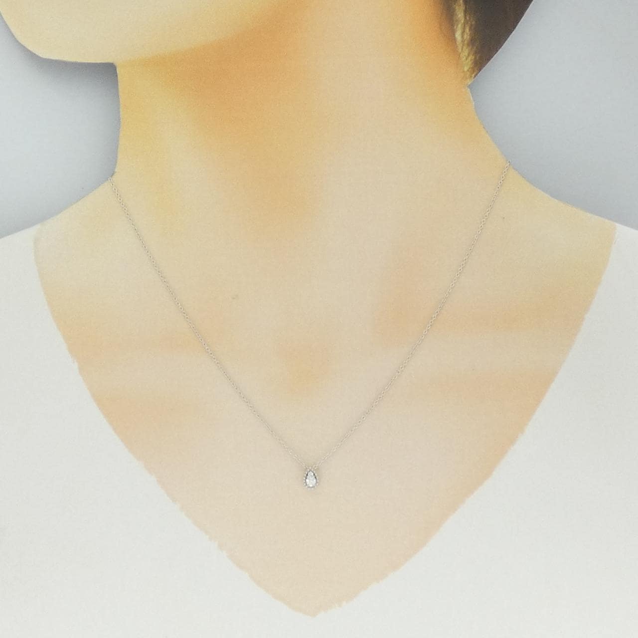 K10WG ダイヤモンド ネックレス 0.07CT