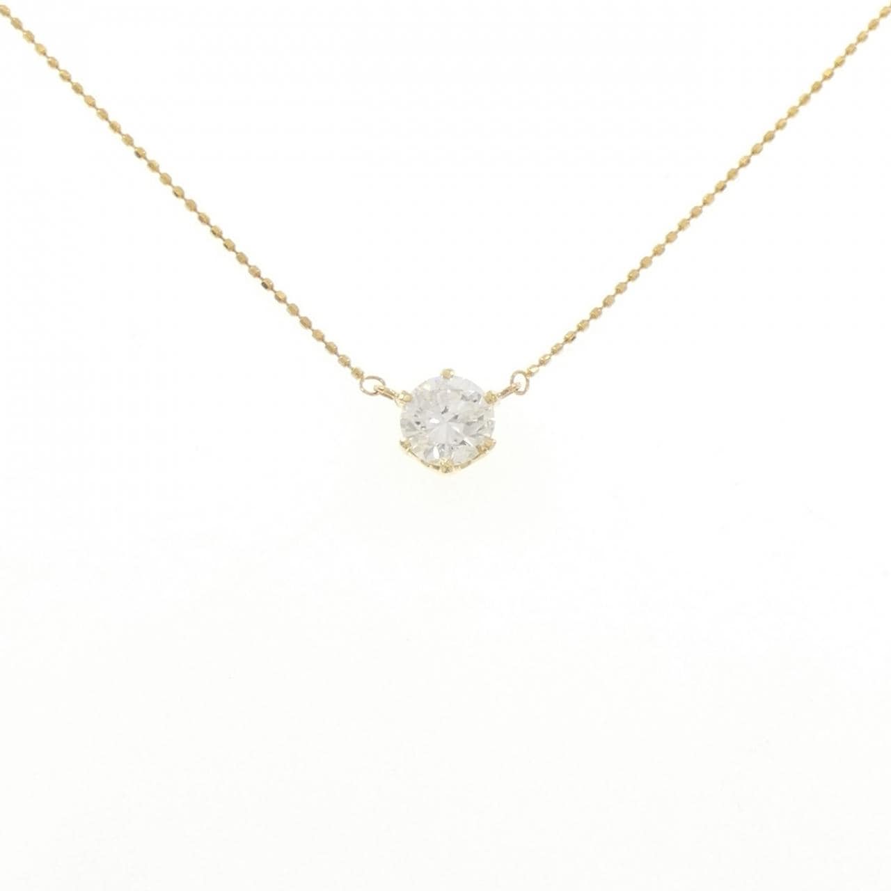 K18YG ダイヤモンド ネックレス 1.005CT H SI1 Good
