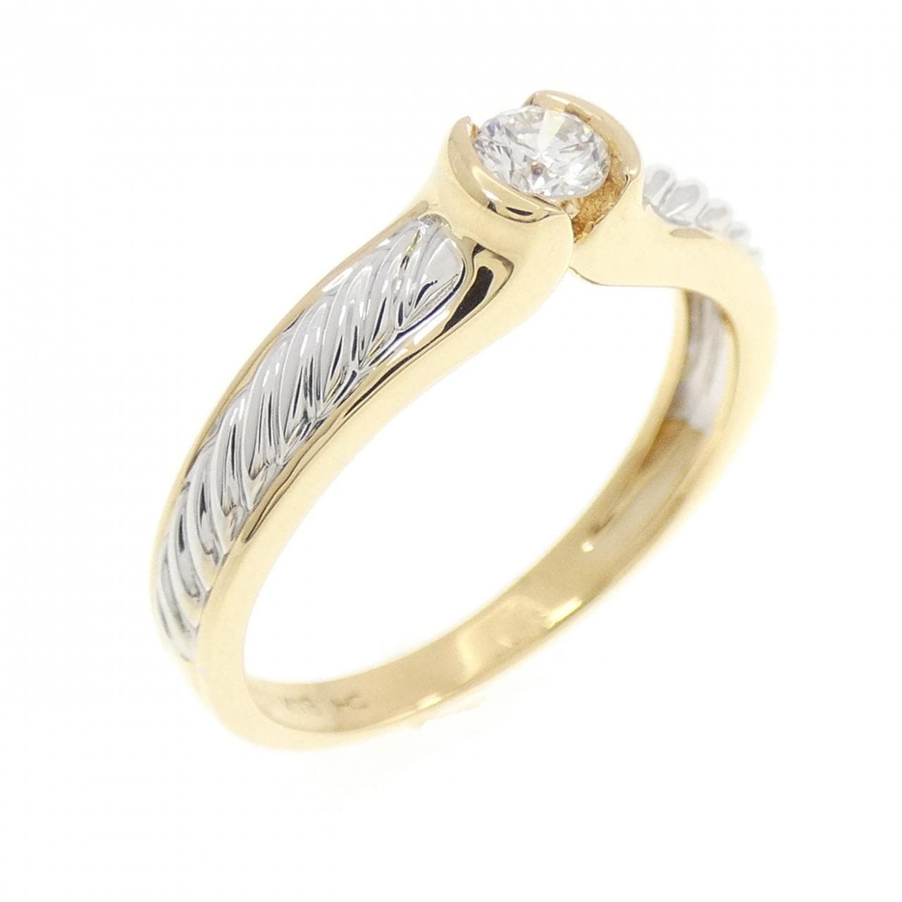 K18YG/K18WG ダイヤモンド リング 0.15CT