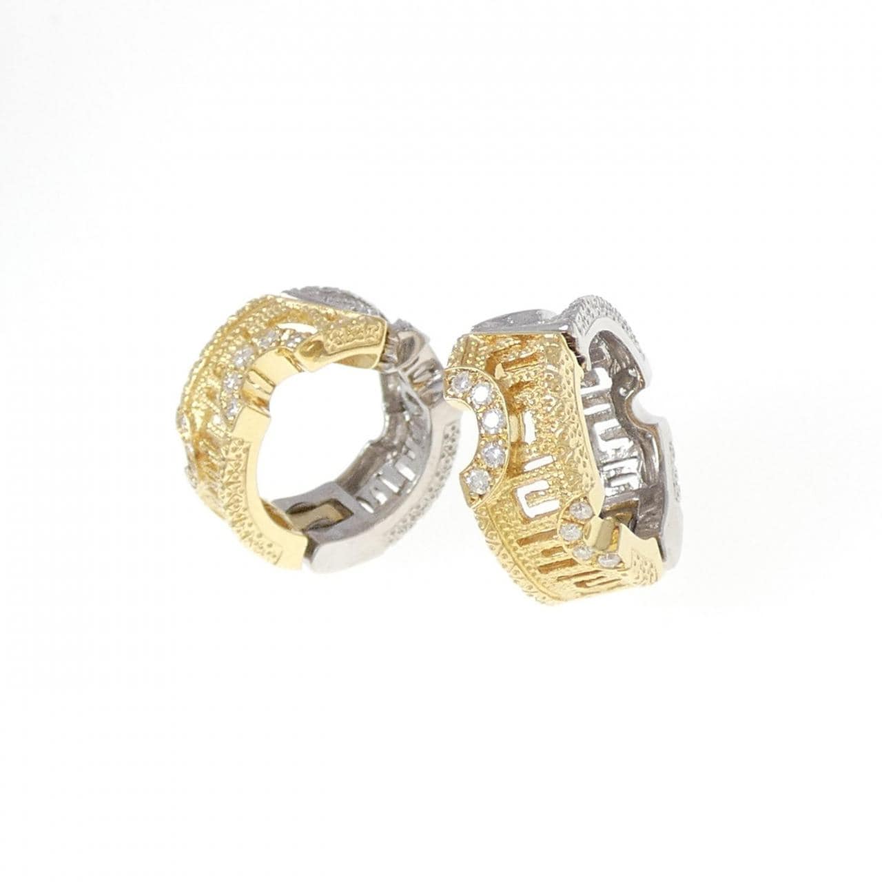 K18YG/K18WG钻石耳夹0.30CT