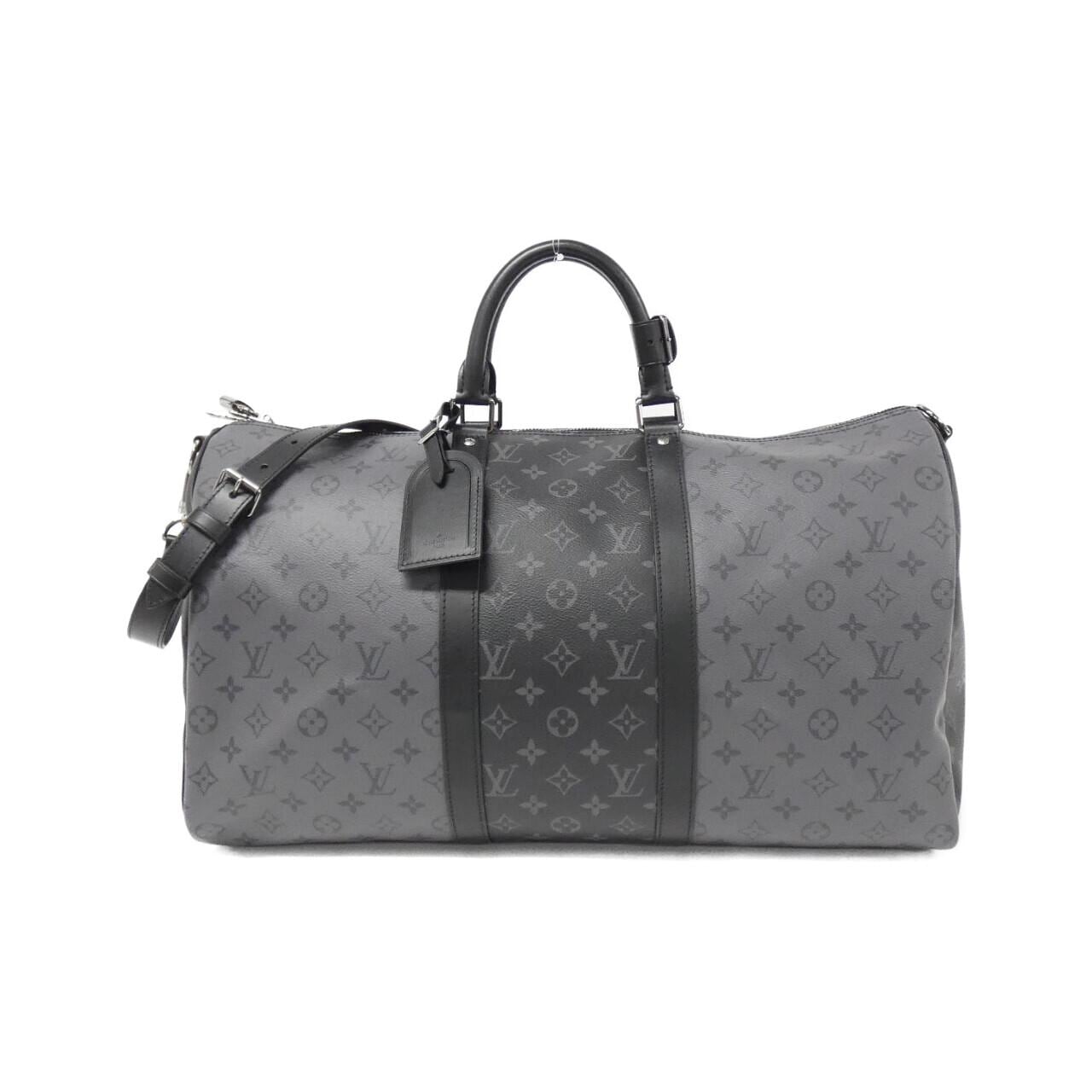 LOUIS VUITTON Monogram Eclipse Reverse Keepall Bandouliere 50 厘米 M45392 波士顿包