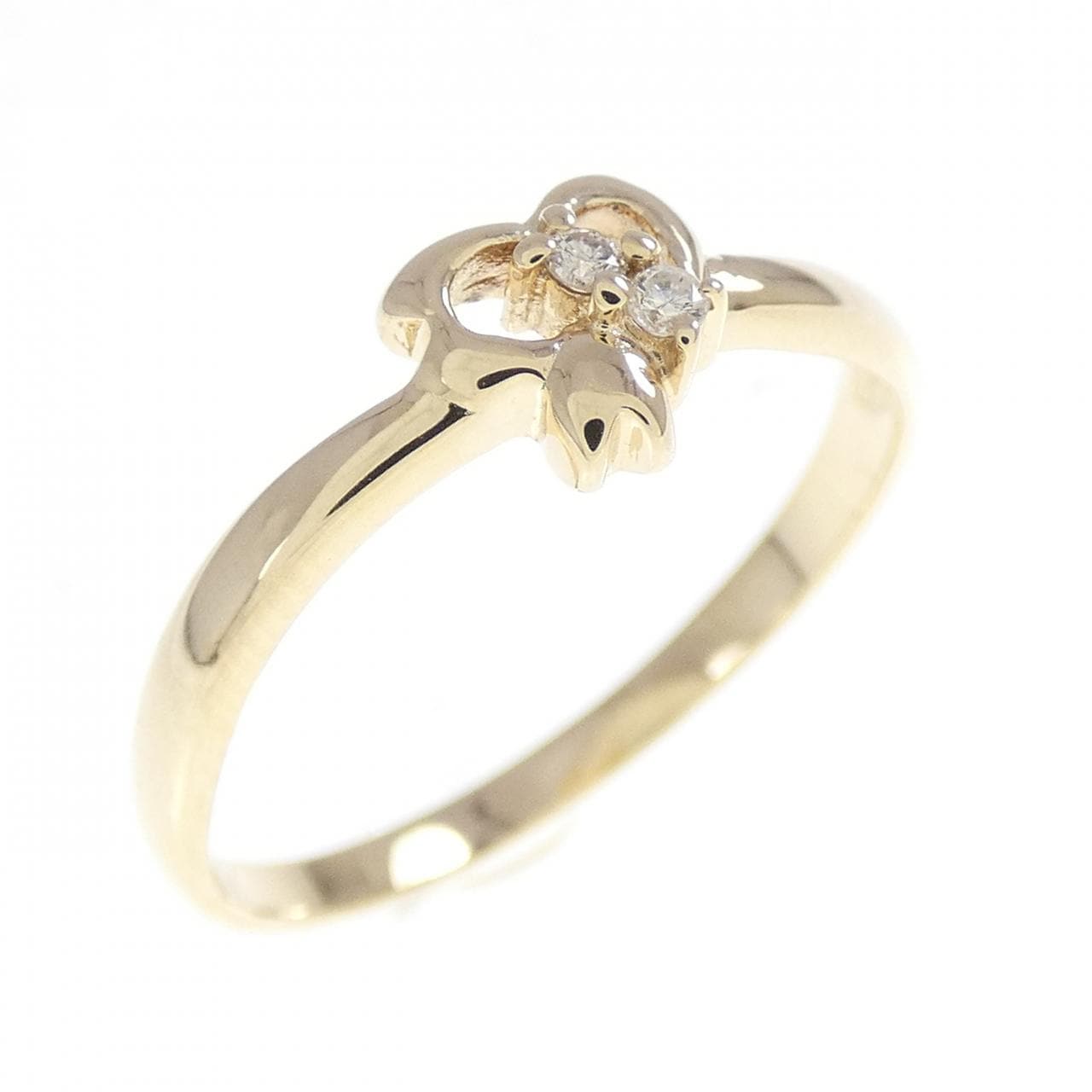 K9YG ハート ダイヤモンド リング